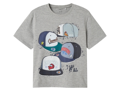 Name It t-shirt gråmeleret med Among Us print