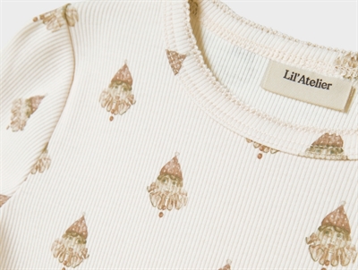 Lil\' Atelier MINI top i pastel parchment med klovneprint