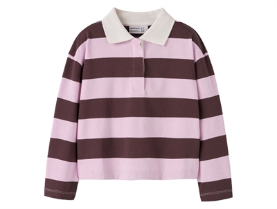 Name It stribet poloshirt nosegay med lange ærmer