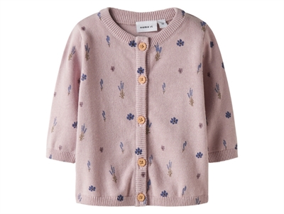 Name It cardigan i lyserød nuance med små blomster