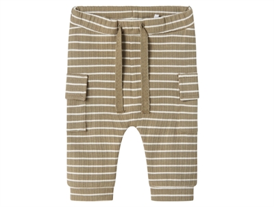 Name It bukser i beige nuance med hvide striber  