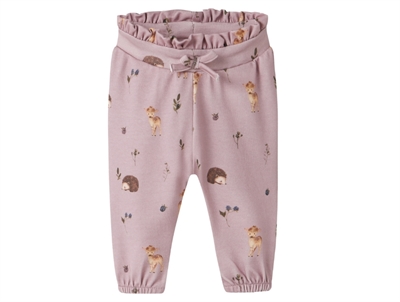 Name It bukser i lys lilla med dyreprint  
