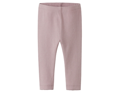 Name It leggings i lys lilla med hulmønster  