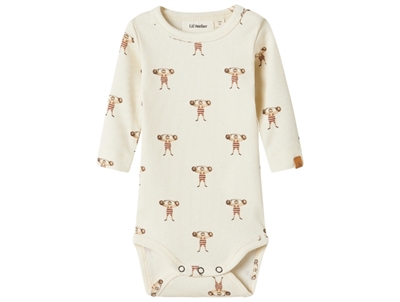 Lil\' Atelier body turtledove med vægtløfterprint