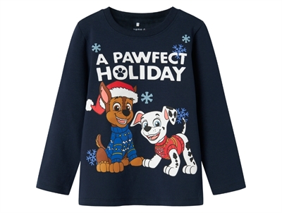 Name It Paw Patrol bluse navy blazer med julemotiv