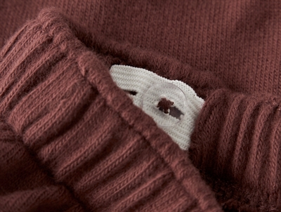 Lil\' Atelier MINI bukser i brun nuance med flæsekant i taljen