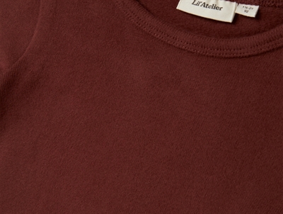 Lil\' Atelier MINI top i brun nuance med lange ærmer