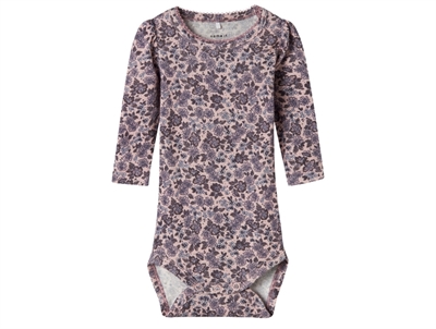 Name It body i lyserød nuance med blomsterprint