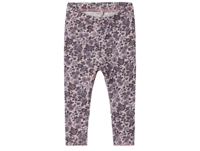Name It leggings i lys lilla med blomsterprint  