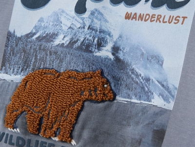 name it mini sweatshirt tradewinds med bjørnebroderi og fotoprint detalje