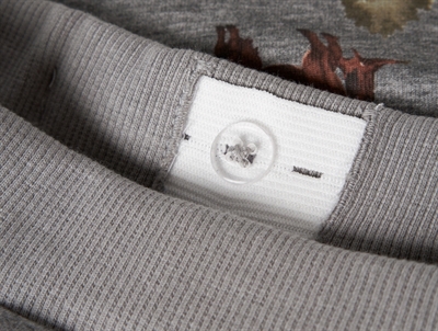 name it mini bukser grey melange med skovdyr print detalje