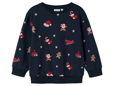 Name It sweatshirt navy blazer med juleprint