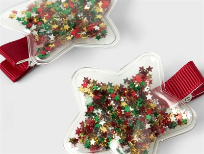 Name It 2-pack hårspænder i rød med stjerner