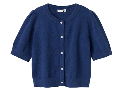 Name It cardigan blueprint med korte ærmer
