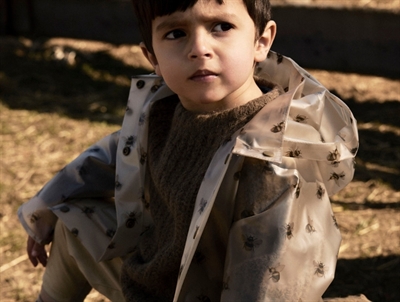 Lil\' Atelier regnjakke turtledove bee set på barn med trykknapper