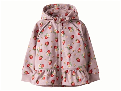 Name It softshelljakke i rosa nuance med jordbærprint