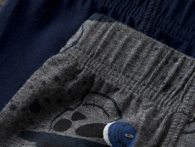 name it boxershorts i grå og mørkeblå nuancer med print