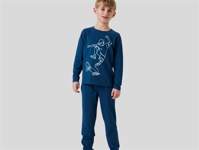 Name It nattøj i blå nuance med skateboardprint