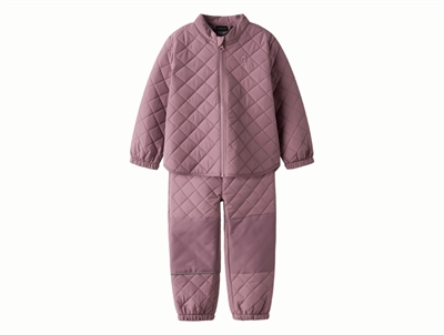 Name It quiltet sæt i violet nuance med diamantquilt