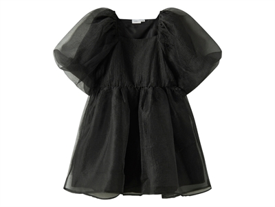 Name It kjole sort chiffon med puffærmer