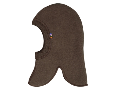 Joha elefanthue i mørkebrun uld med dobbelt lag