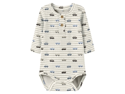 Name It body råhvid peyote melange med biler og knapper foran