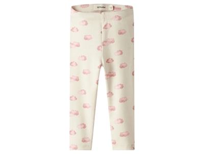 Lil' Atelier leggings turtledove pink cloud med skyprint