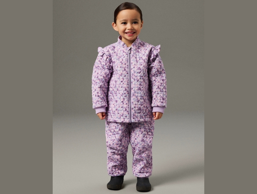 Name It Termosæt Violet Tulle Med Blomsterprint - Str. 3y 98cm billede