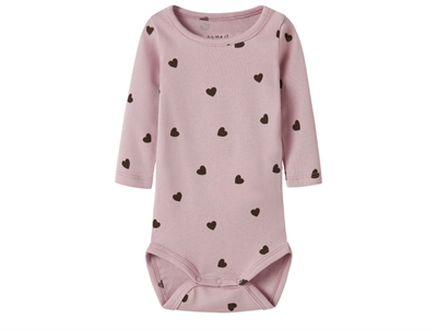 Name It body burnished lilac med hjerteprint