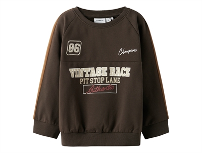 Name It sweatshirt i brunt med vintage race print