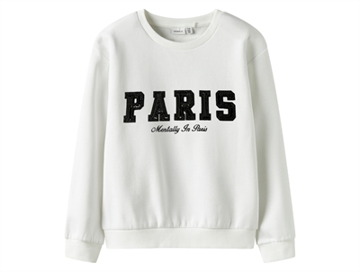 sweatshirt fra Name It i hvid med paris print
