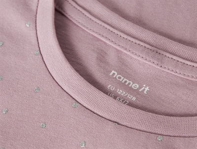 Name It t-shirt keepsake lilac med glitterprikker