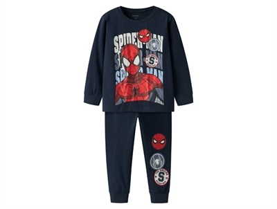 Name It natdragt navy blazer med Spiderman print foran