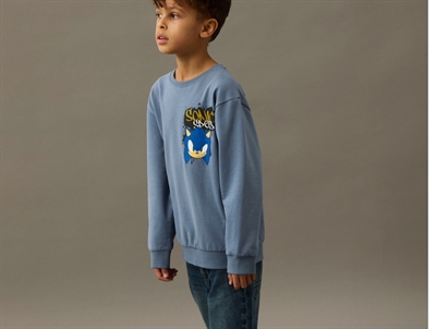 Name It sweatshirt i støvet blå med Sonic print