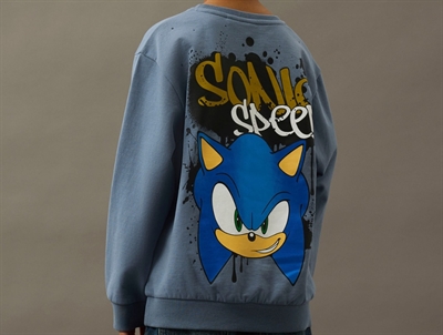Name It sweatshirt i støvet blå med Sonic print