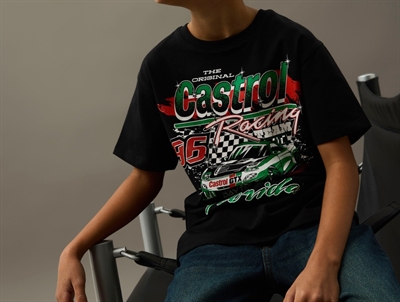 Name It t-shirt i sort med racerbilsprint på front