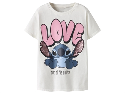 Name It t-shirt cloud dancer med Stitch print