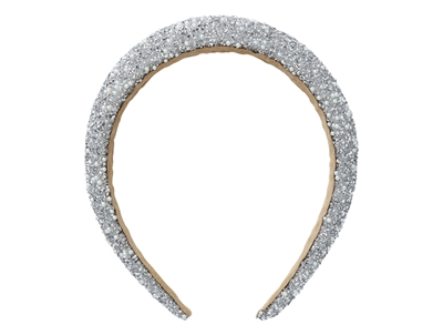 soelv haarboejle fra Name It med perler og glimmer