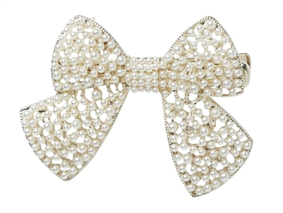 Hårspænde med perler i hvid fra Name It