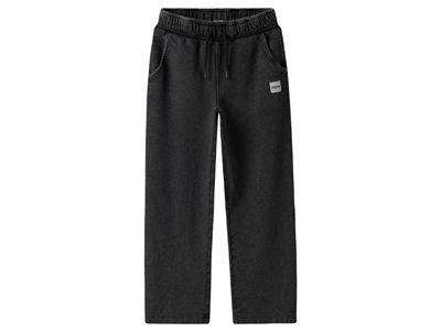 Name It sweatpants sort med badge og snøre