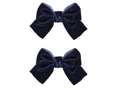 Name It hårspænder i beacon blue velour 2-pak