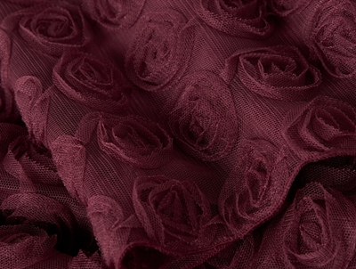 Name It kjole burgundy med rosendetaljer