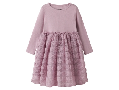 Name It kjole keepsake lilac med rosendetaljer