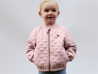 Name It quiltet jakke i rosa nuance på barn