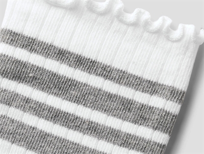 Name It strømper bright white grey melange med striber