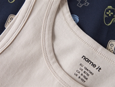 Name It undertøjstop navy blazer med gaming print 2-pak
