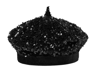 Name It baret hat sort med pailletter