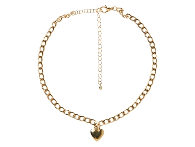 halskæde fra Name It i guld med hjertevedhæng