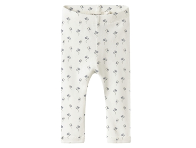 Lil' Atelier leggings i råhvid med små blomster