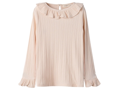 Lil' Atelier bluse novelle peach med flæser